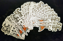 RedfishZone Tail, Thick Vinyl Die Cut Sticker. 2- 1/2 inches in Height and 7- 3/4 inches in Lenght